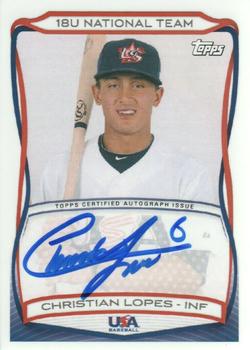 2010 Topps USA Baseball - Autographs #A-5 Christian Lopes Front
