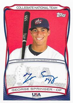 2010 Topps USA Baseball - Autographs #A-40 George Springer Front