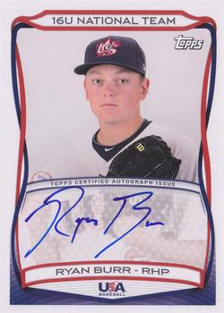 2010 Topps USA Baseball - Autographs #A-TBD6 Ryan Burr Front