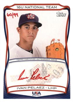 2010 Topps USA Baseball - Autographs Red #ATBD15 Ivan Pelaez Front