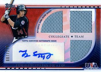 2010 Topps USA Baseball - Triple Jersey Autographs #USAAR-GS George Springer Front