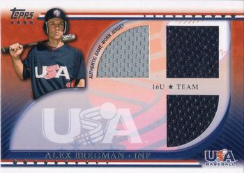 2010 Topps USA Baseball - Triple Jerseys #USAR-AB Alex Bregman Front