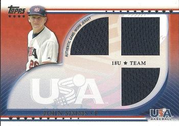 2010 Topps USA Baseball - Triple Jerseys #USAR-JS John Simms Front
