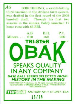2010 TriStar Obak - Autographs Green #A5 Bobby Borchering Back