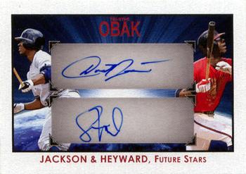 2010 TriStar Obak - Autographs Red #A1 Jason Heyward / Austin Jackson Front