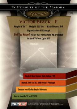 2010 TriStar Pursuit #19 Victor Black Back