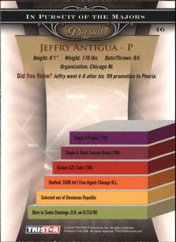 2010 TriStar Pursuit #46 Jeffry Antigua Back