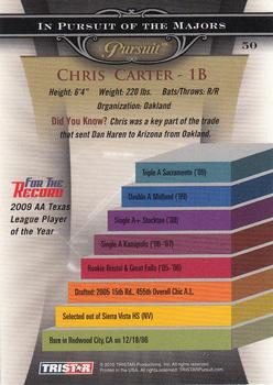 2010 TriStar Pursuit #50 Chris Carter Back