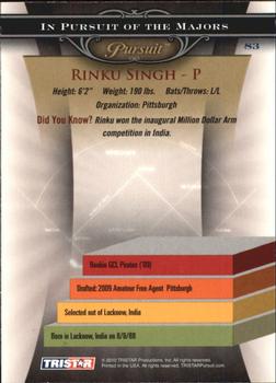 2010 TriStar Pursuit #83a Rinku Singh Back