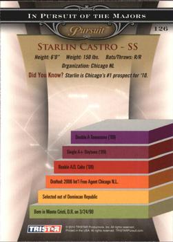 2010 TriStar Pursuit #126 Starlin Castro Back