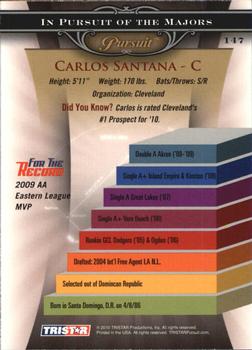 2010 TriStar Pursuit #147 Carlos Santana Back