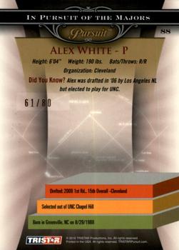 2010 TriStar Pursuit - Autographs #88 Alex White Back