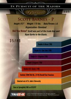 2010 TriStar Pursuit - Autographs #125 Scott Barnes Back