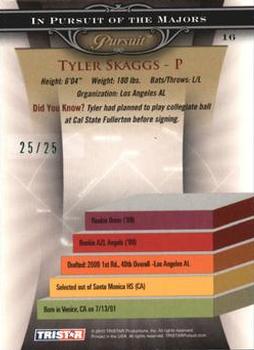 2010 TriStar Pursuit - Autographs Green #16 Tyler Skaggs Back