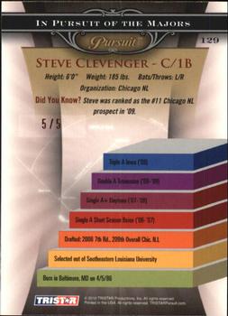 2010 TriStar Pursuit - Autographs Red #129 Steve Clevenger Back