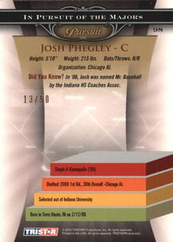 2010 TriStar Pursuit - Gold #98 Josh Phegley Back