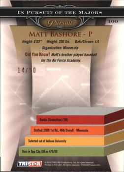 2010 TriStar Pursuit - Gold #100 Matt Bashore Back
