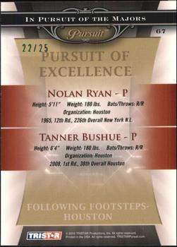 2010 TriStar Pursuit - Green #67 Nolan Ryan / Tanner Bushue Back