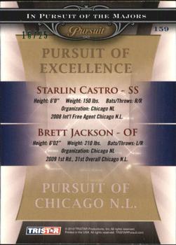2010 TriStar Pursuit - Green #159 Starlin Castro / Brett Jackson Back