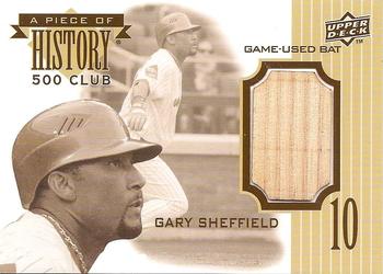 2010 Upper Deck - A Piece of History 500 Club: Gary Sheffield #500HR-GS Gary Sheffield Front