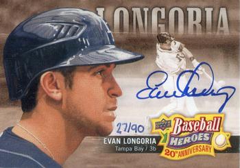 2010 Upper Deck - Baseball Heroes: 20th Anniversary Art Autographs #BHA-3 Evan Longoria Front