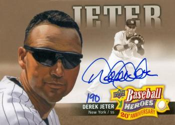 2010 Upper Deck - Baseball Heroes: 20th Anniversary Art Autographs #BHA-2 Derek Jeter Front