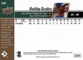 2010 Upper Deck - Gold #112 Bobby Scales Back