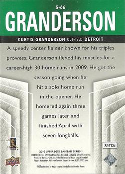 2010 Upper Deck - Supreme Green #S-66 Curtis Granderson Back