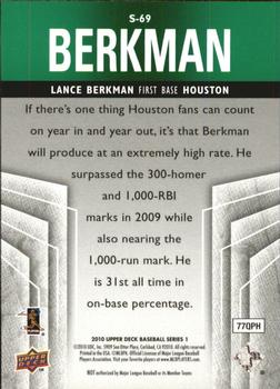 2010 Upper Deck - Supreme Green #S-69 Lance Berkman Back