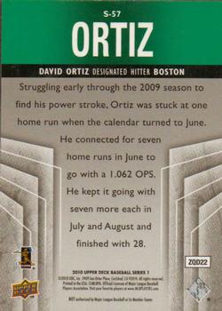 2010 Upper Deck - Supreme Green #S-57 David Ortiz Back