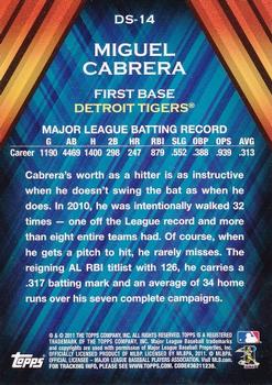 2011 Topps - Diamond Stars #DS-14 Miguel Cabrera Back