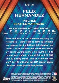 2011 Topps - Diamond Stars #DS-16 Felix Hernandez Back