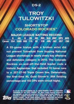 2011 Topps - Diamond Stars #DS-2 Troy Tulowitzki Back