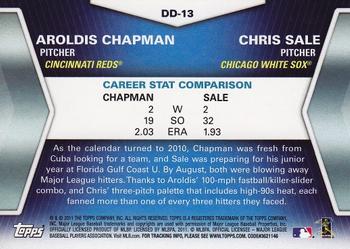 2011 Topps - Diamond Duos (Series 2) #DD-13 Aroldis Chapman / Chris Sale Back