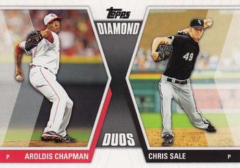 2011 Topps - Diamond Duos (Series 2) #DD-13 Aroldis Chapman / Chris Sale Front