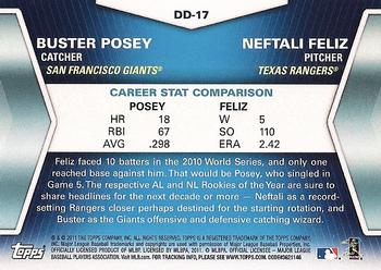 2011 Topps - Diamond Duos (Series 2) #DD-17 Buster Posey / Neftali Feliz Back