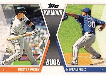 2011 Topps - Diamond Duos (Series 2) #DD-17 Buster Posey / Neftali Feliz Front