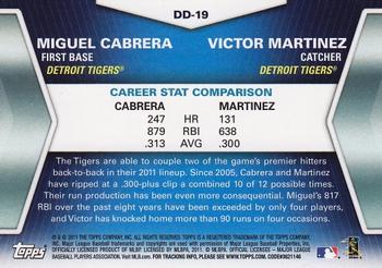 2011 Topps - Diamond Duos (Series 2) #DD-19 Miguel Cabrera / Victor Martinez Back