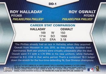 2011 Topps - Diamond Duos (Series 2) #DD-1 Roy Halladay / Roy Oswalt Back