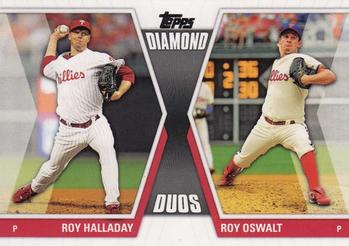 2011 Topps - Diamond Duos (Series 2) #DD-1 Roy Halladay / Roy Oswalt Front