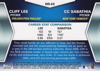 2011 Topps - Diamond Duos (Series 2) #DD-23 Cliff Lee / CC Sabathia Back