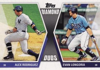 2011 Topps - Diamond Duos (Series 2) #DD-26 Alex Rodriguez / Evan Longoria Front