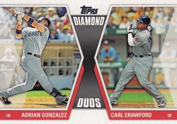 2011 Topps - Diamond Duos (Series 2) #DD-4 Adrian Gonzalez / Carl Crawford Front