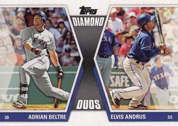2011 Topps - Diamond Duos (Series 2) #DD-9 Adrian Beltre / Elvis Andrus Front