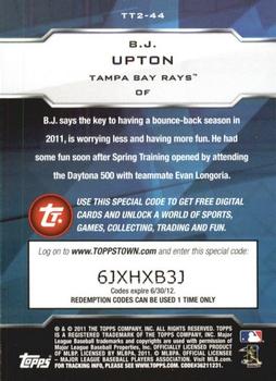 2011 Topps - Topps Town (Series 2) #TT2-44 B.J. Upton Back