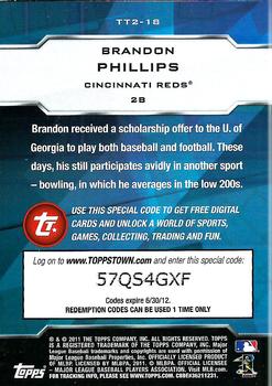 2011 Topps - Topps Town (Series 2) #TT2-18 Brandon Phillips Back