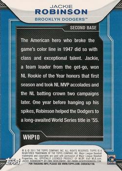 2011 Topps - Walmart Hanger Pack Exclusives #WHP10 Jackie Robinson Back