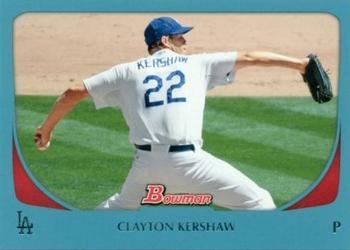 2011 Bowman - Blue #65 Clayton Kershaw Front
