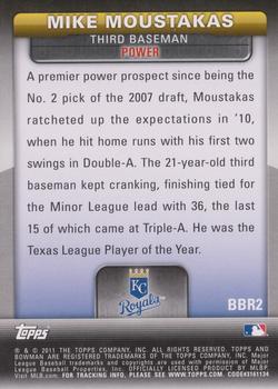 2011 Bowman - Bowman's Brightest #BBR2 Mike Moustakas Back