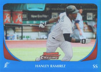 2011 Bowman Chrome - Blue Refractors #8 Hanley Ramirez Front